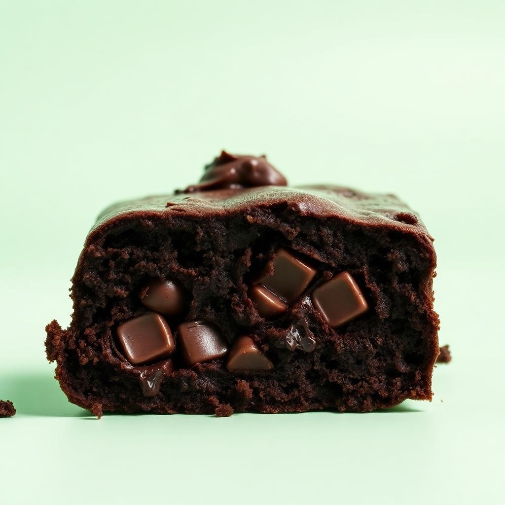 Close-up of fudgy brownie interior