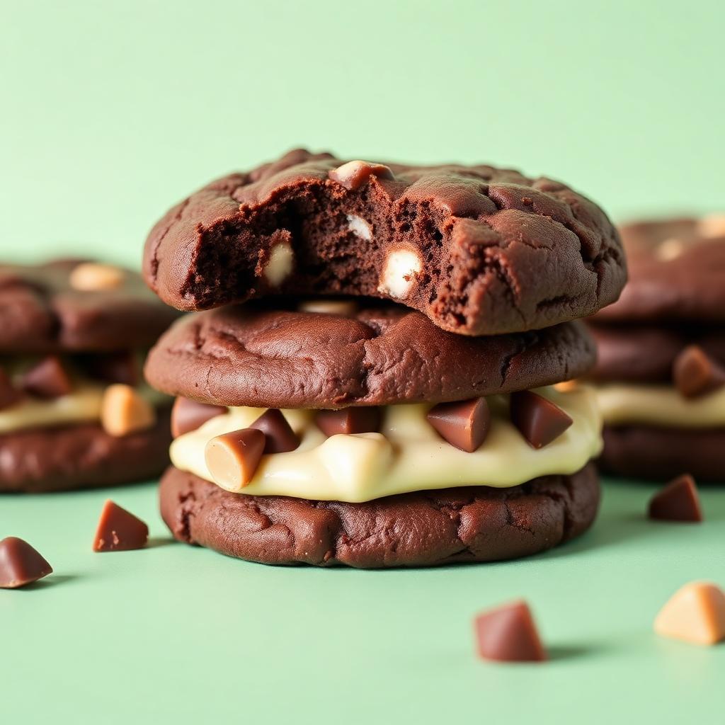 Triple Chocolate Fudge Cookies